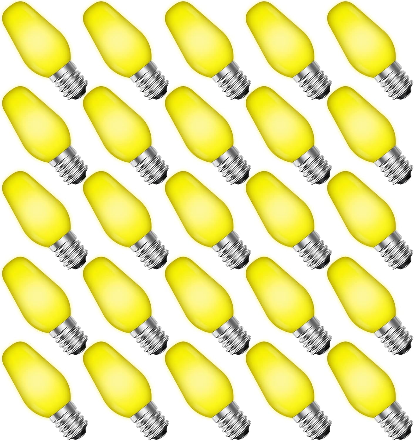 Vibrant C7 LED Yellow Replacement Light Bulbs for String Lights
