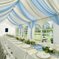 Baby Blue Ceiling Drapes for Parties Chiffon 5ft x 30ft Panels
