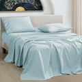 1000 Thread Count King Sheet Set Egyptian Cotton Sateen - Light Blue
