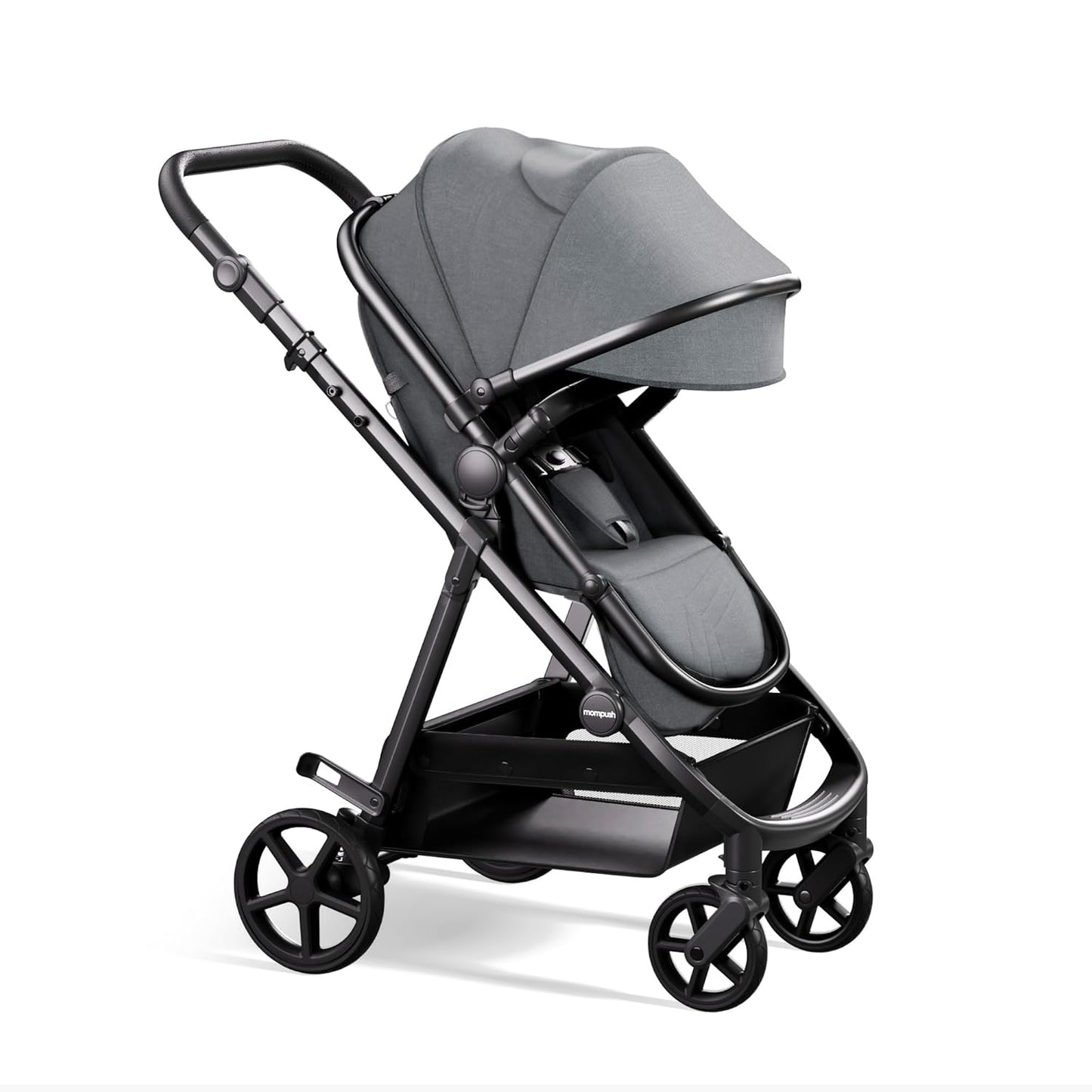 Mompush Baby Stroller - Convertible 2-in-1 for Family Adventures