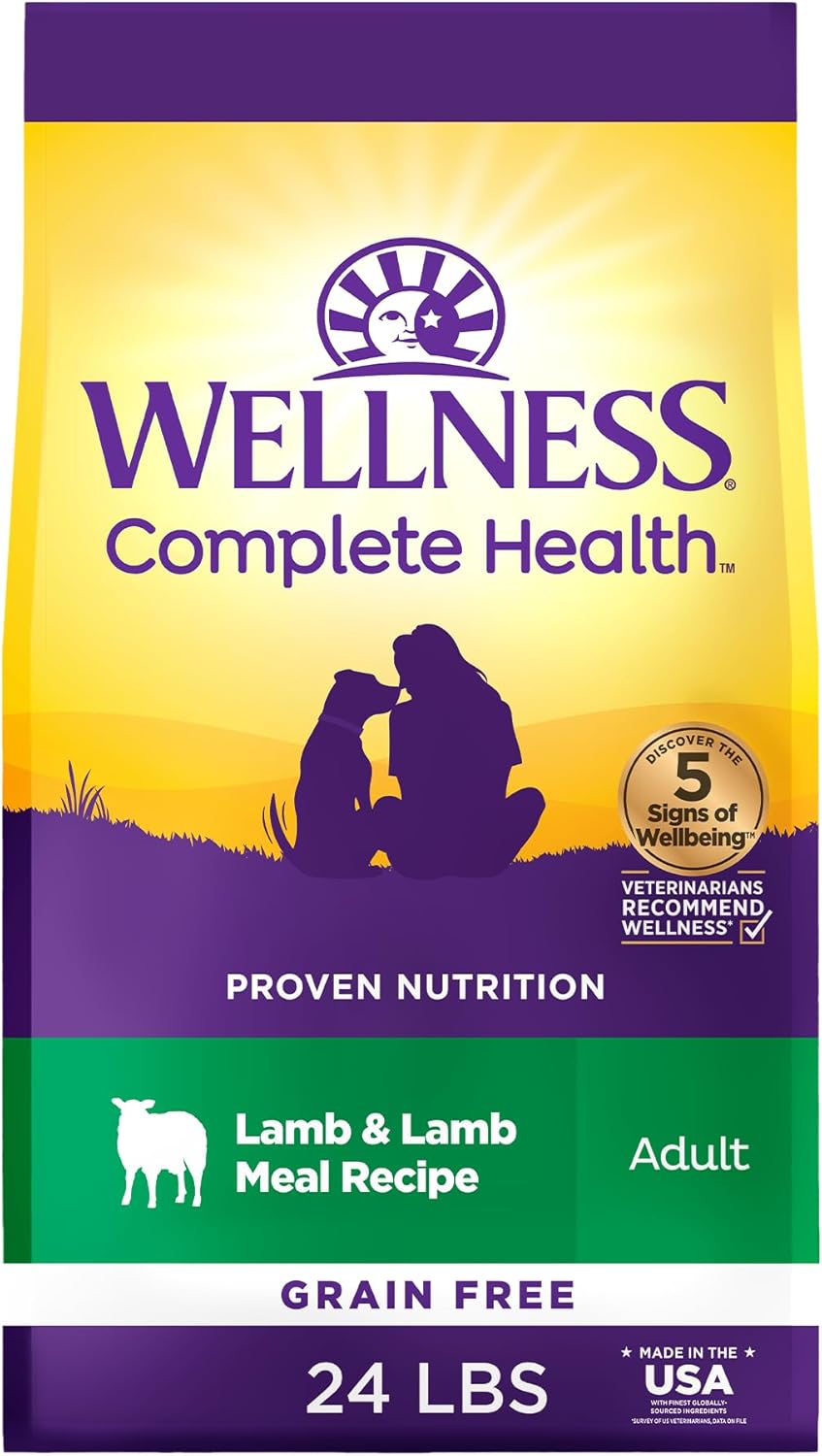 Wellness Complete Health Dry Dog Food, Grain Free Lamb Recipe