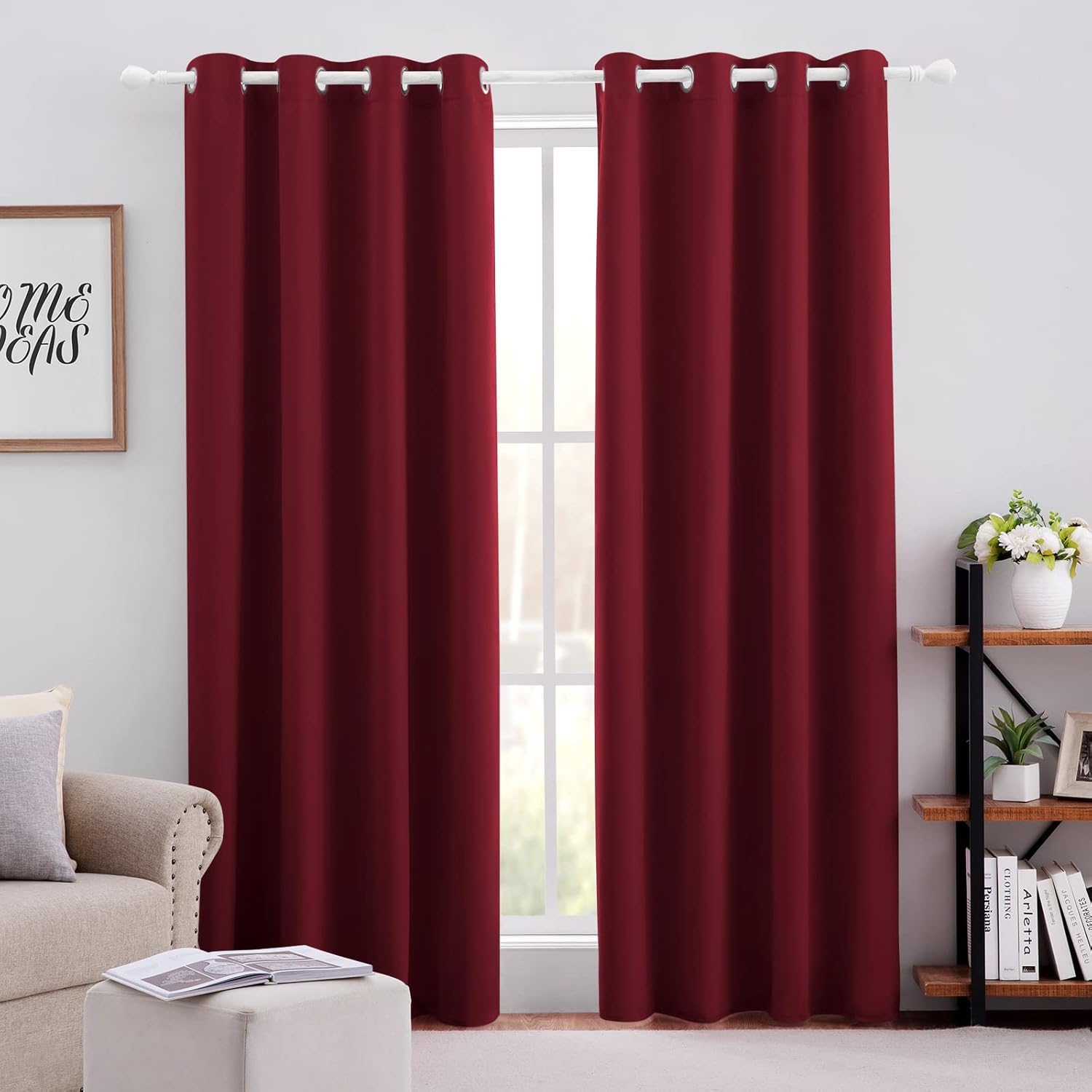 Blackout Curtains for Bedroom 52 X 96 Inch Long Panels Set