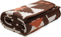 Merino Wool Camp Blanket - Soft, Thick 79x63 in Aztec Brown