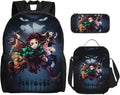 Anime Backpacks Set with Pencil Case and Lunch Bag - Durable Everyday