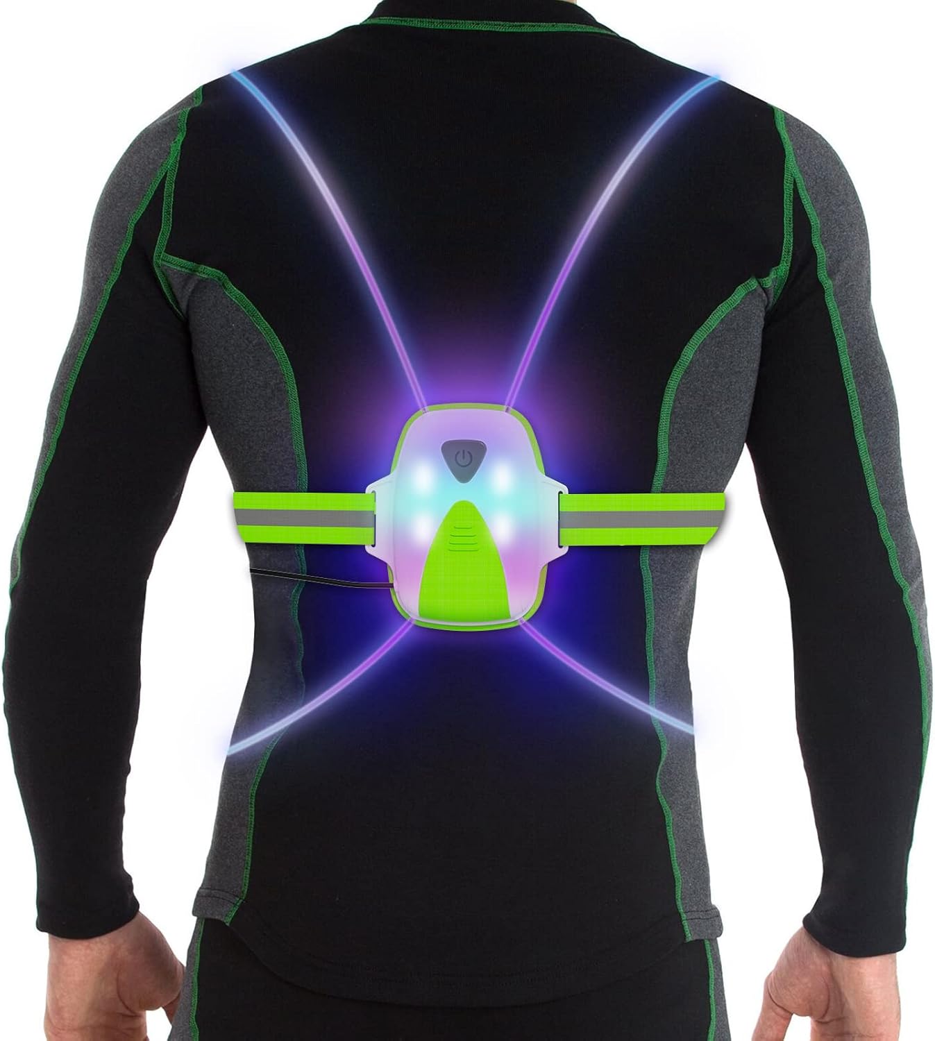 QiMH LED Reflective Running Vest - Stay Safe & Visible! 