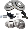 TRQ Brake Pad and Rotor Kit for Ford F-150 Front and Rear Performance