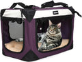 Collapsible Dog Travel Crate for Cats and Small Dogs, Purple