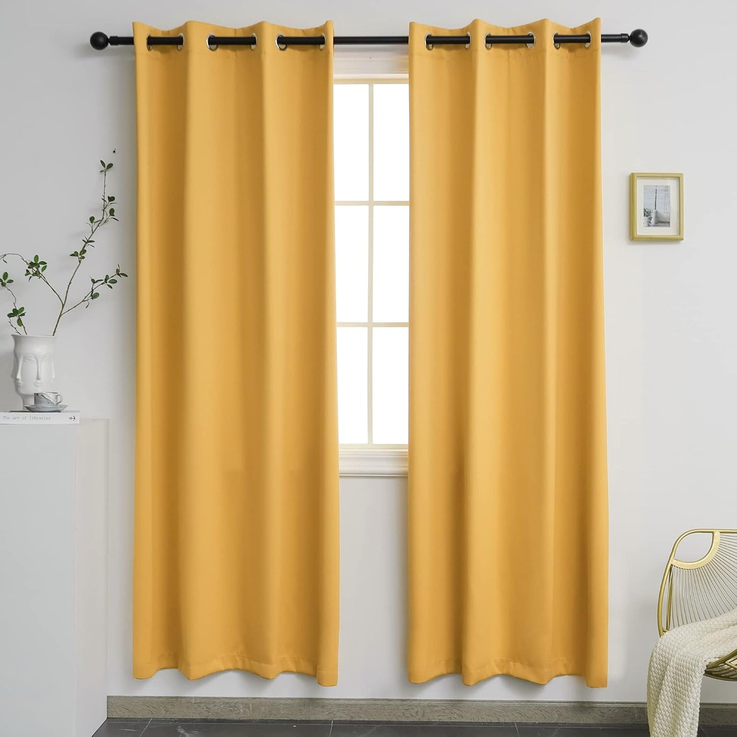 YGO Room Darkening Curtain Panels for Bedroom Thermal Insulated