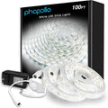 phopollo White LED Strip Lights for Bright Home Decoration