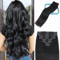 Clip in Hair Extensions 100% Brazilian Remy 18in - Natural Volume