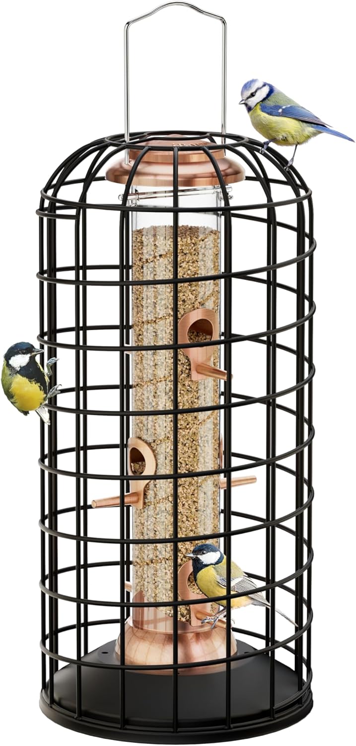 iBorn Squirrel Proof Bird Feeder - Heavy Duty Metal Design