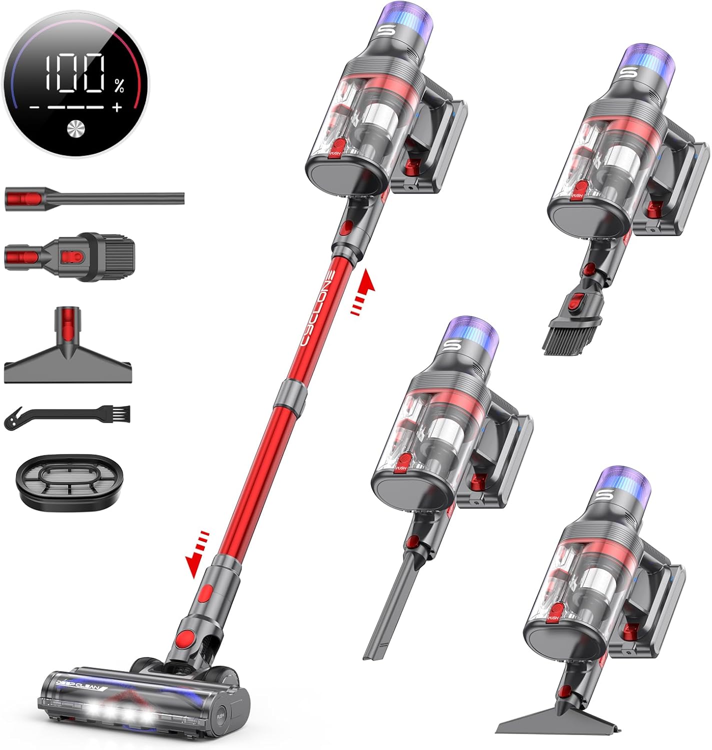 Vistefly V15 Pro Max Cordless Vacuum - 70 Mins Runtime