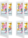 10x12.5 Kids Art Frames Front-Opening White Set of 4 - Easy Display