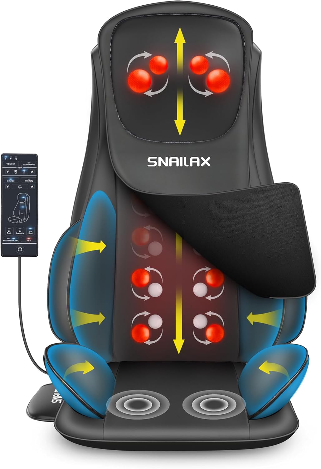 Snailax Shiatsu Massage Chair Pad for Full Body Relief