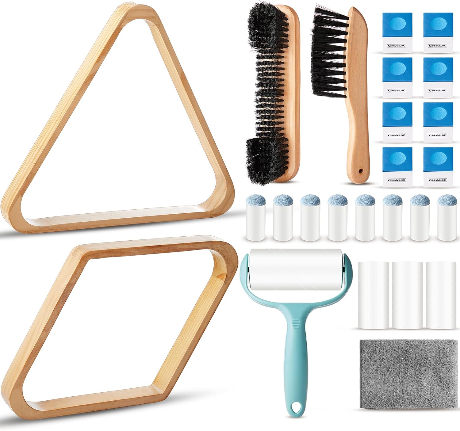 22 Pcs Pool Table Brush Set for Ultimate Billiard Experience