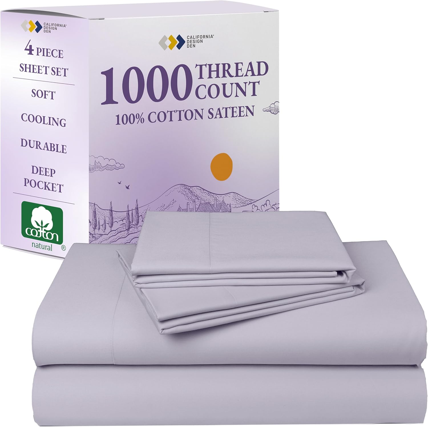 California Design Den King Size Sheets Set - Luxury 1000 Thread Count