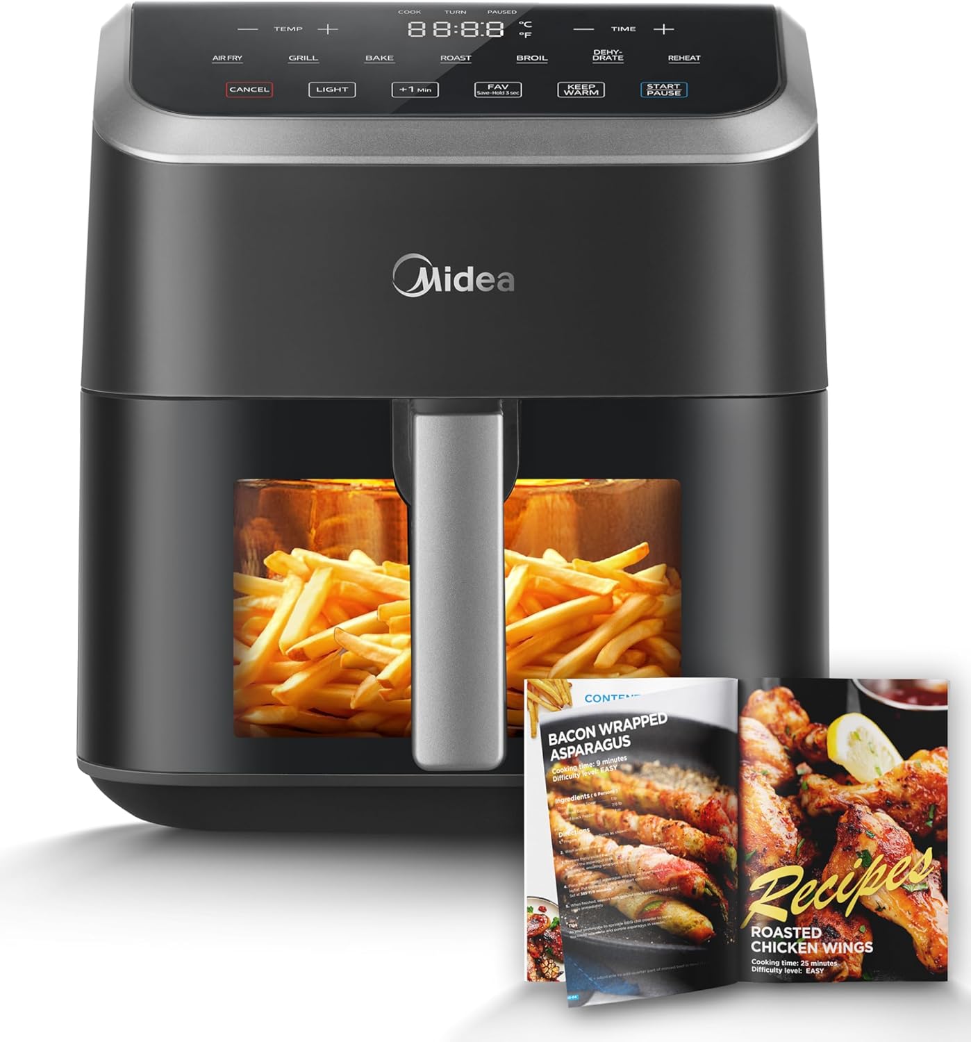 Midea 5.5 Quart Air Fryer: Heatexpress Rapid Air for Quick Meals