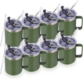 12oz Insulated Leakproof Coffee Mug 8 Pack - Double Wall Travel Cups