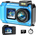 8K UHD Underwater Camera 33FT Waterproof 70MP - Rugged Dual-Screen