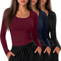 Women's Underscrub Long Sleeve Scoop Neck 3-Pack - Fitted Layering
