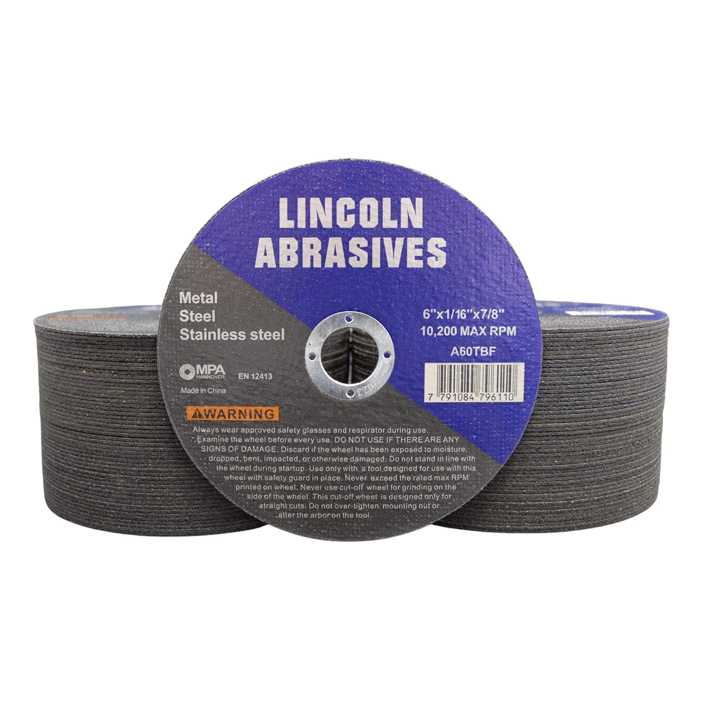 Precision Cutting Power: 100Pc 6x1/16x7/8 Cut-Off Wheels Lincoln Abrasives