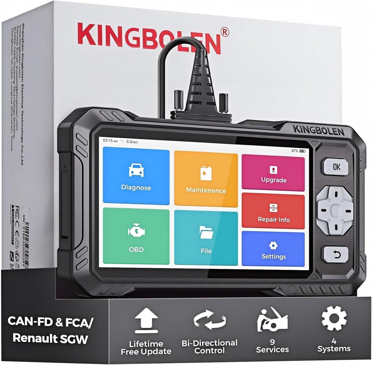 KINGBOLEN S608 OBD2 Scanner: Powerful Bidirectional Tool for Cars