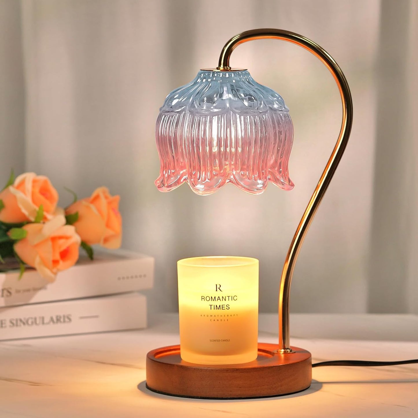 Dimmable Candle Warmer Lamp with Timer for Cozy Ambiance