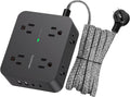 8-Outlet Surge Protector with USB Charging Ports - Extend & Organize Power Easily!