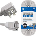 Heavy Duty Appliance Extension Cord 14 AWG 50 ft - Flat 3-Prong Plug