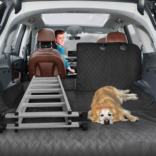 Heavy-Duty Leather SUV Cargo Liner for Split Seats and Armrest