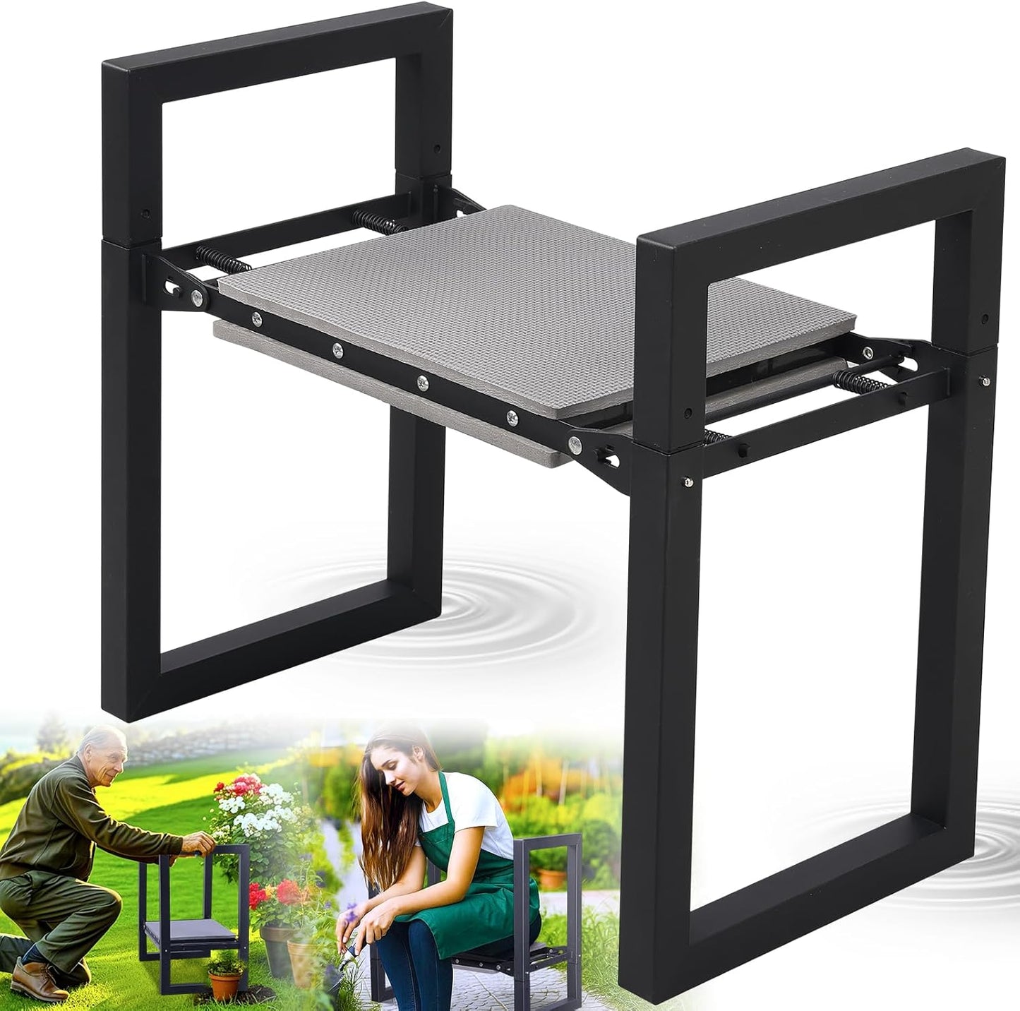 Garden Kneeler and Seat Heavy Duty for Pain-Free Gardening