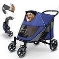 Dog Stroller for Large Dogs Up to 80 lbs - One-Click Foldable Pet