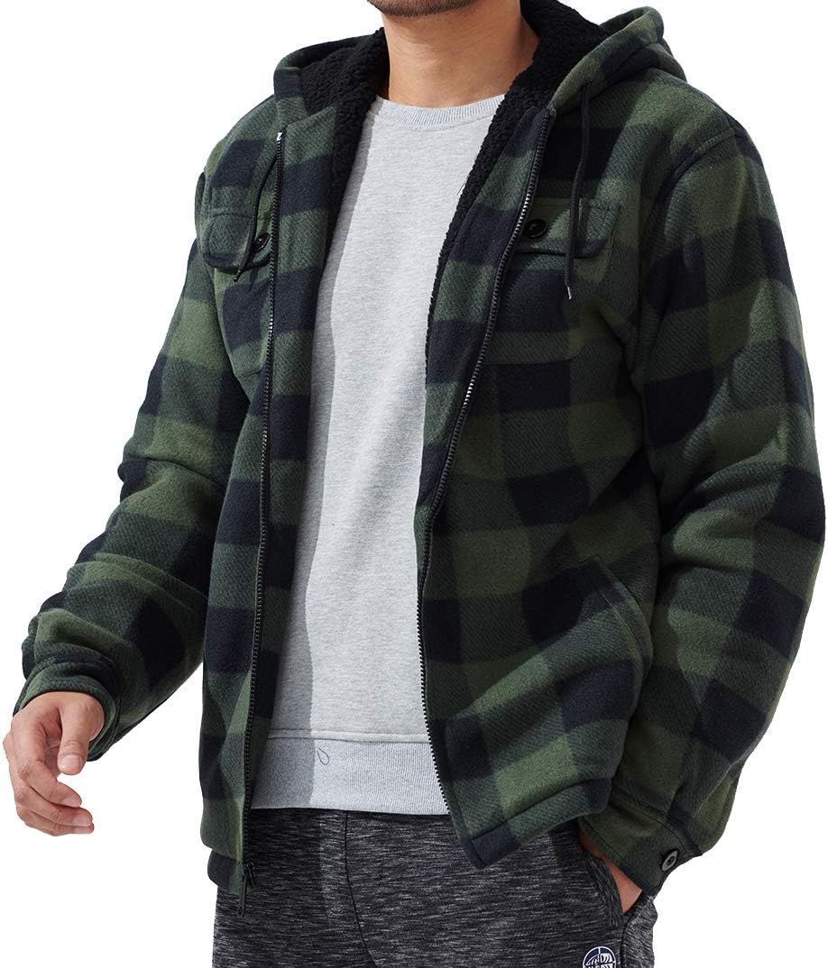 Yasumond Hoodies for Men Heavy Sherpa Lined Warm Winter Coats