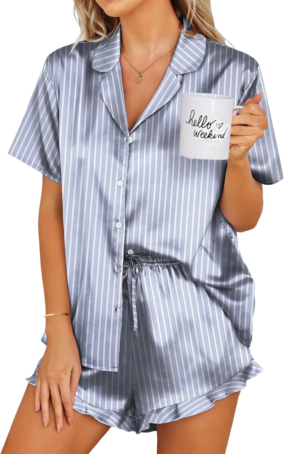 Ekouaer Womens Satin Pajamas Set for Ultimate Comfort and Style