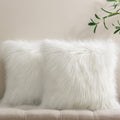 Faux Fur Striped Throw Pillow Covers for Luxurious Home Decor