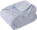 Queen Size Heather Blue Sweatshirt Blanket - Lightweight Summer