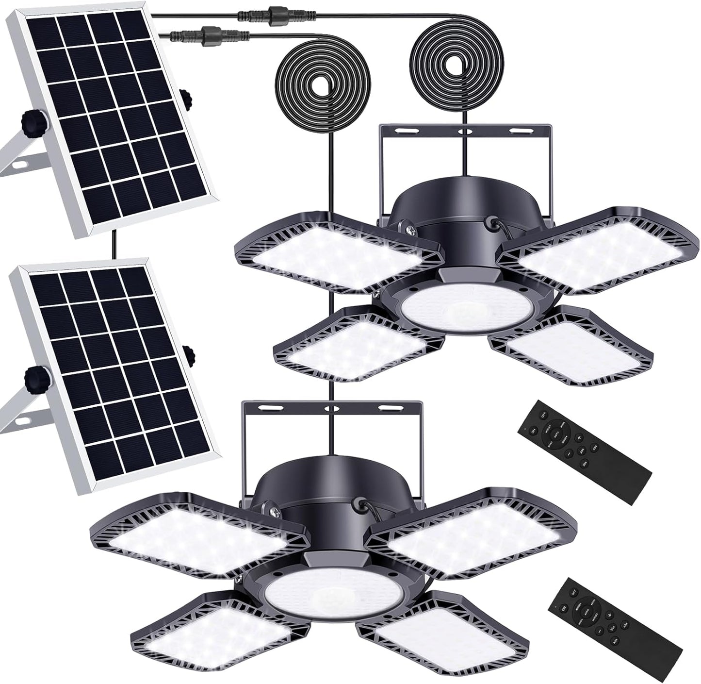 Auzev Solar Shed Light with 176 LED and Remote Control Features
