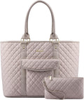 Laptop Tote Bag for Women 15.6 in - Quilted Waterproof Work Tote