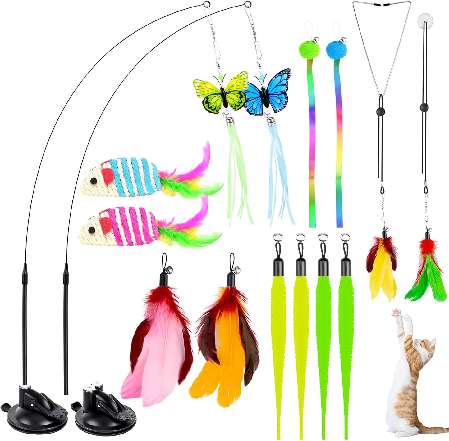 HONGDDY 4-in-1 Interactive Cat Toys Bundle