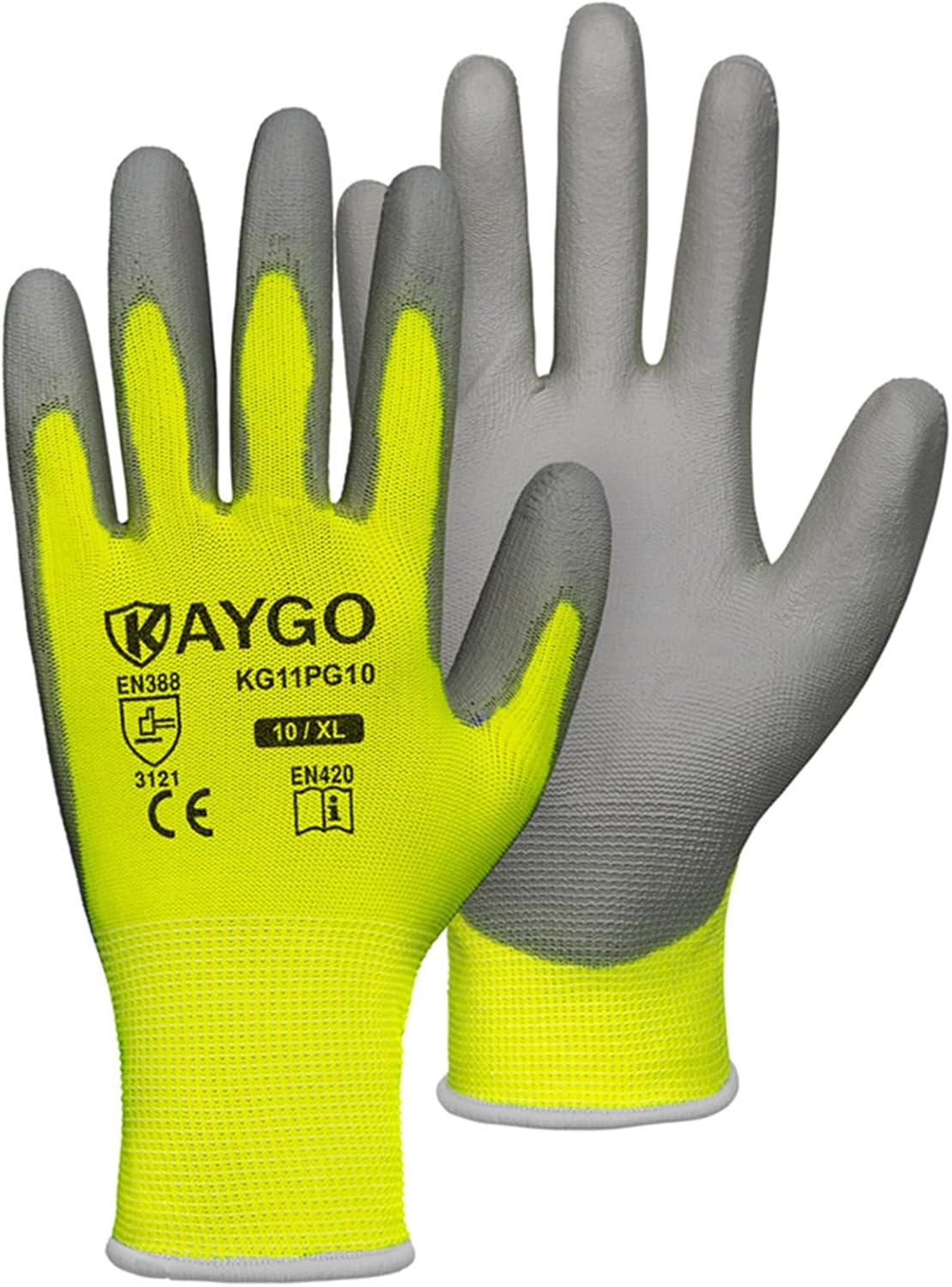 Safety Work Gloves for Men and Women with PU Coating