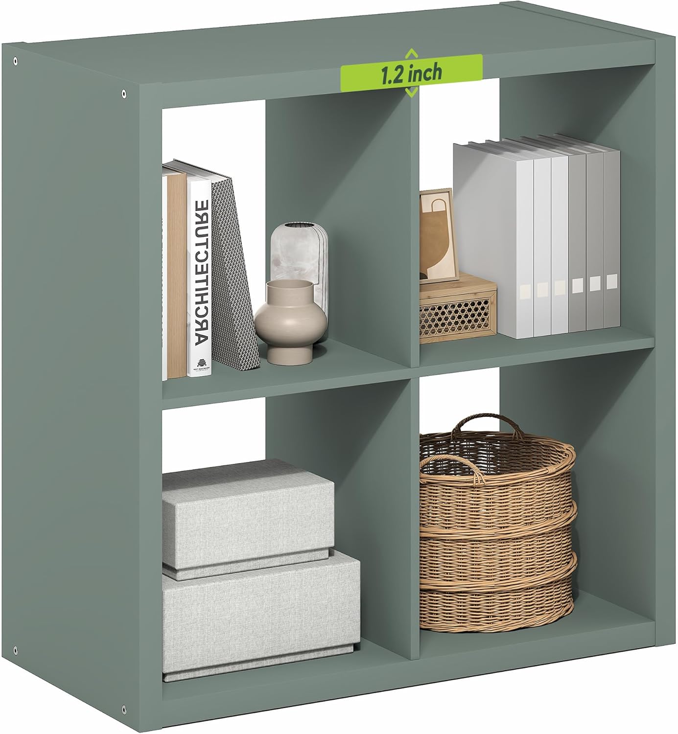 Furinno Cubicle Book Shelf: Stylish 4-Cube Bookcase for Home
