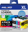 LC406 Ink Cartridges for Brother Printer Replacement - High Yield 4