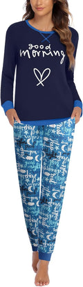 Ekouaer Pajamas For Women Comfy Long Sleeve Jogger Set (Style TMRG)