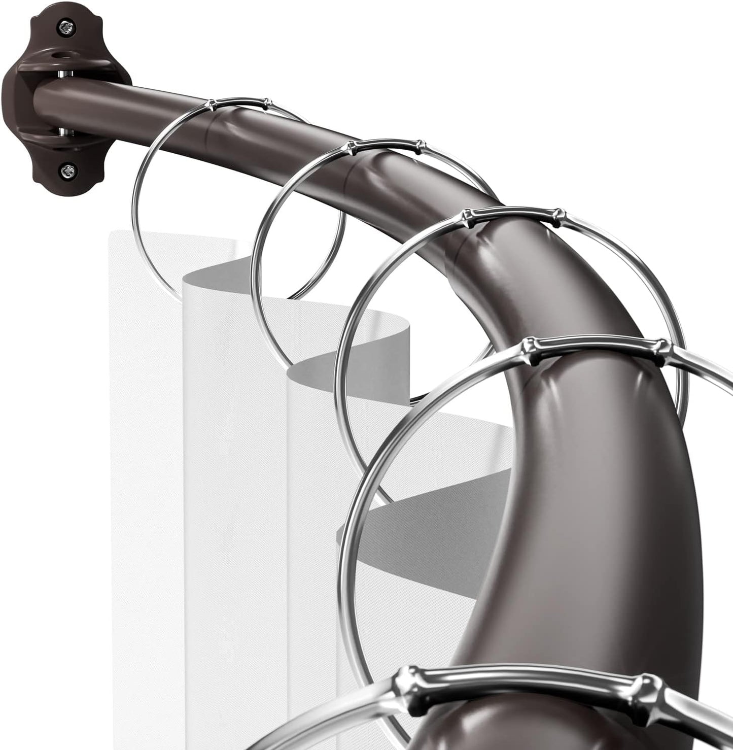 Curved Shower Curtain Rod for Extra Space and Easy Installation
