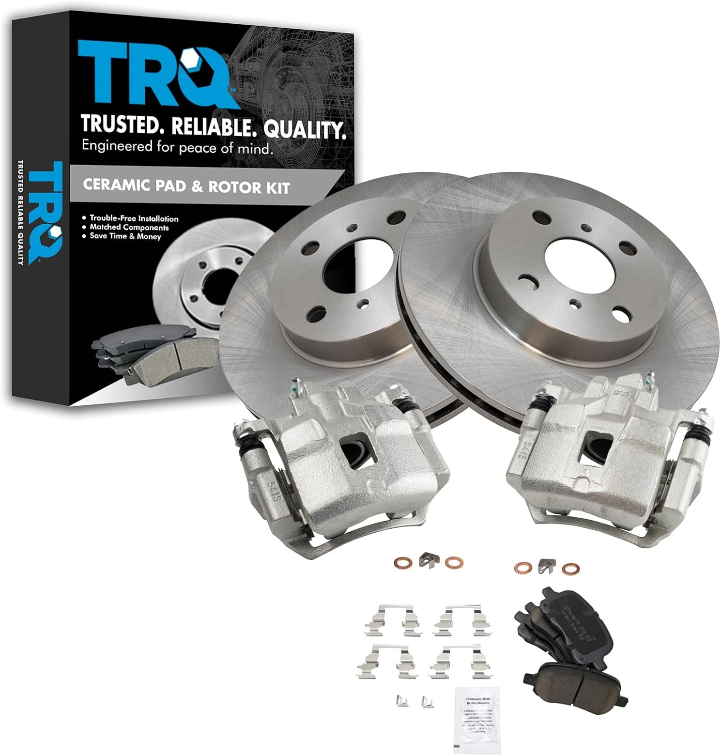 TRQ Front Brake Pad & Rotor Kit for 1998-2002 Chevrolet Prizm