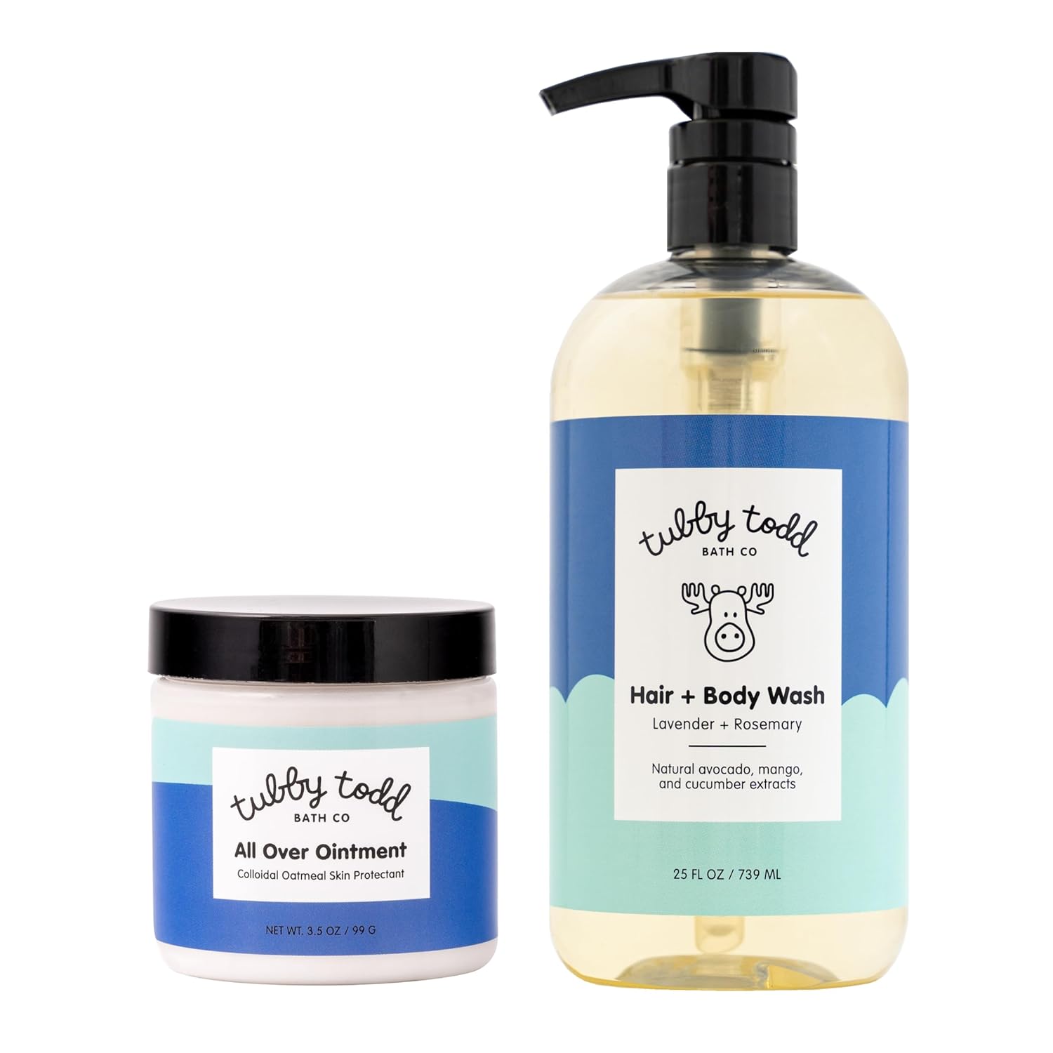 Gentle Baby Body Wash & Ointment Set for Eczema Relief
