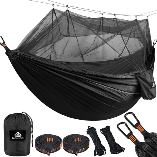 NATUREFUN Camping Hammock: 300kg Load | Breathable Nylon | Premium Accessories