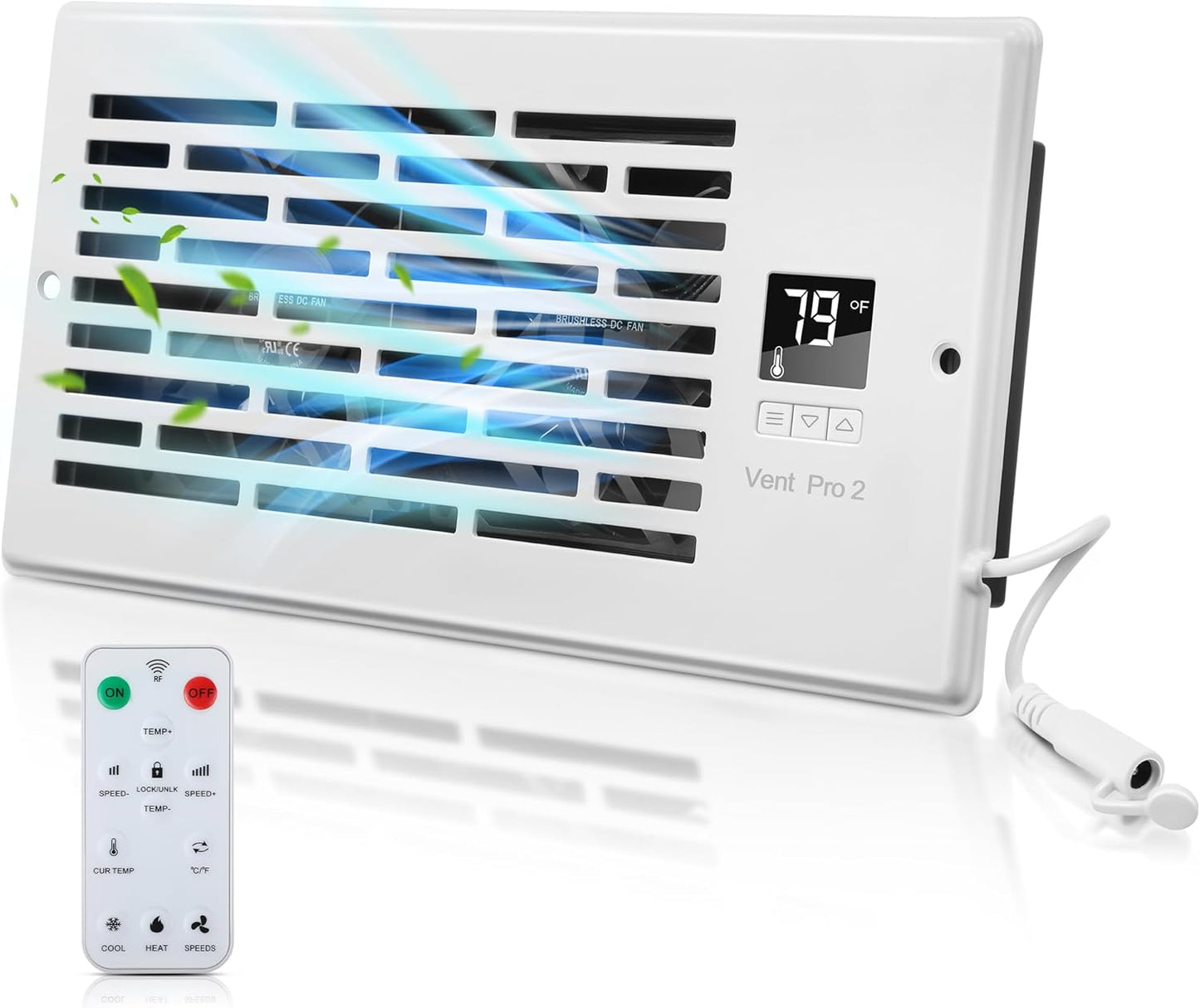 Feekoon Smart Vent Booster Fan - Quiet & Intelligent Control
