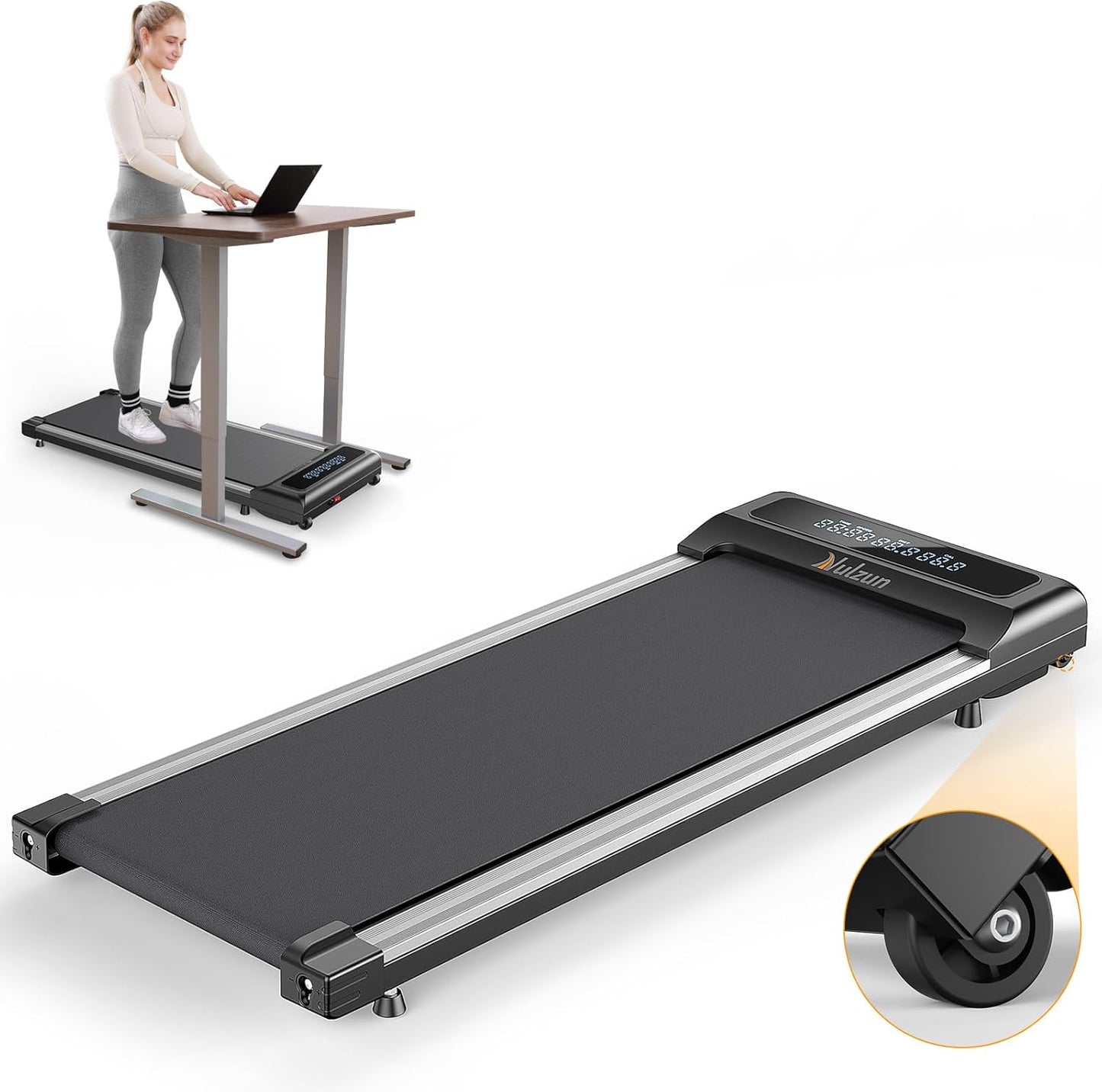 Under Desk Treadmill for Home Office: 2 in 1 Walking Pad