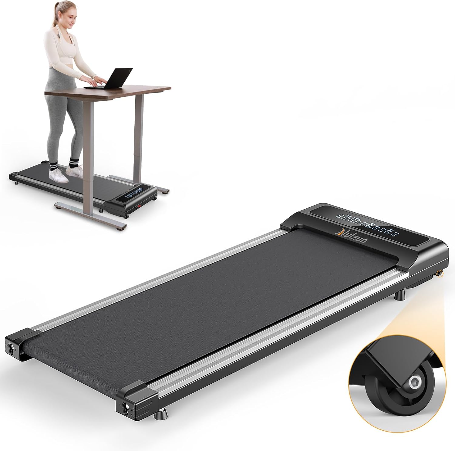 Under Desk Treadmill for Home Office: 2 in 1 Walking Pad